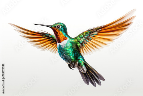 Colorful Hummingbird in Flight