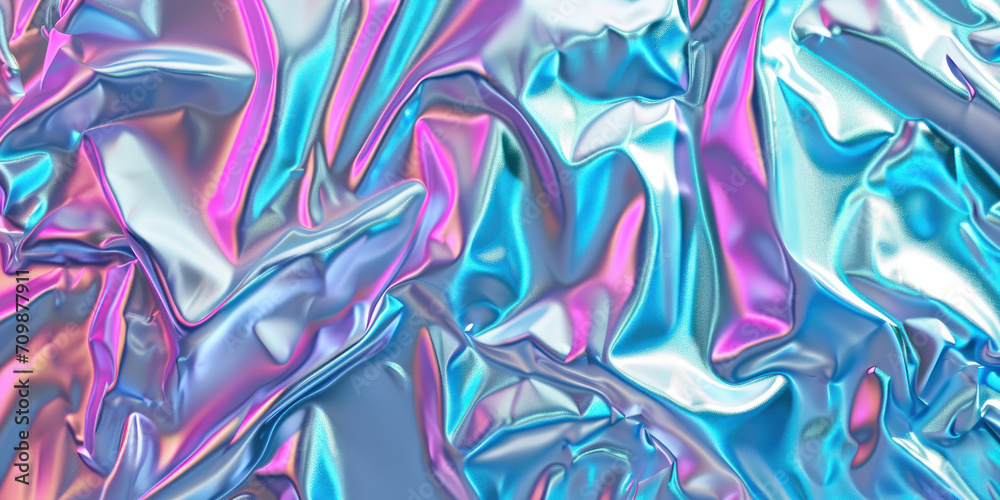 Fototapeta premium Abstract pink and blue, holographic background