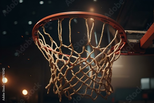 basketball hoop in the night