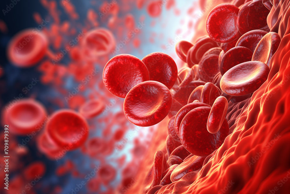 Abstract background of artery inside red blood hemoglobin molecule. Major blood cells erythrocytes. Abstract background of artery inside red blood hemoglobin molecule. Major blood cells erythrocytes.