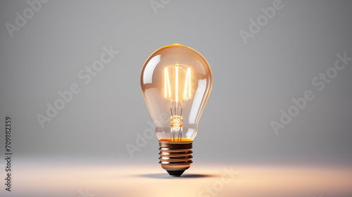 Photograph light bulb on the wall
