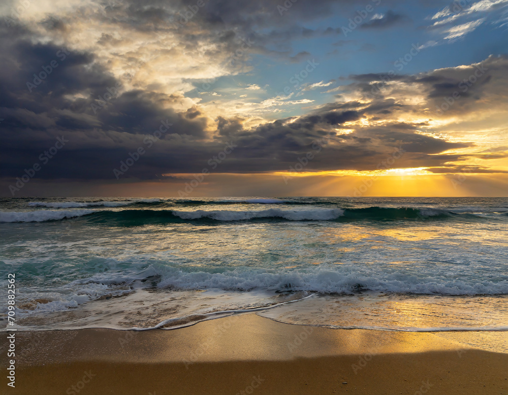 Beautiful cloudscape over the sea with a dramatic colorful sky Beautiful cloudscape over the sea with a dramatic colorful sky