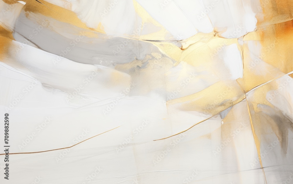Fototapeta premium Abstract oil painting with paints in beige, gray and gold colors