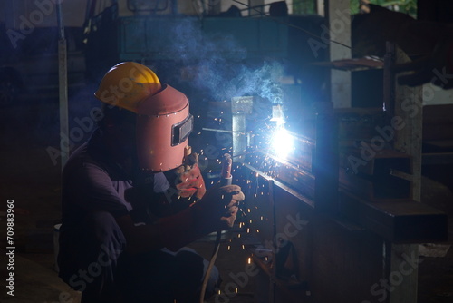 Welder at work