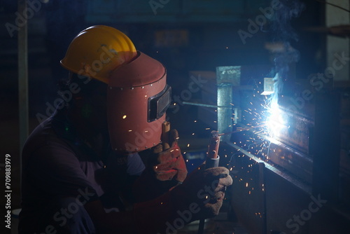 Welder at work