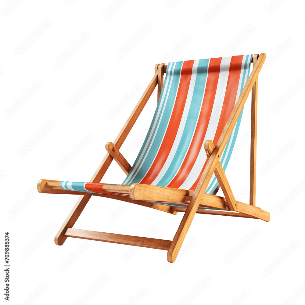 beach chair isolated on transparent background Remove png, Clipping Path, pen tool