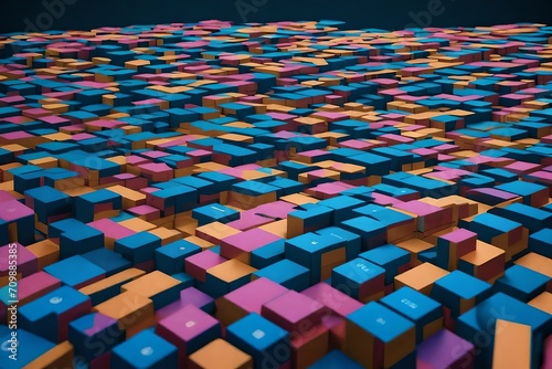 abstract background made of colorful cubes
