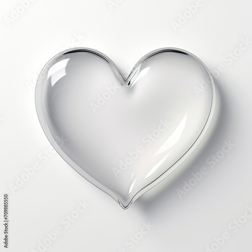 White Heart Shape on Surface - Simple, Clean, and Elegant