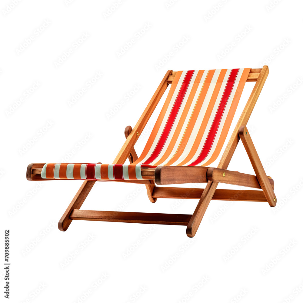 beach chair isolated on transparent background Remove png, Clipping Path, pen tool