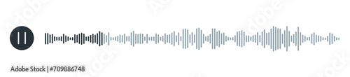 podcast sound waveform pattern for radio audio, music player, video editor, voise message in social media chats, voice assistant, recorder. vector illustration photo