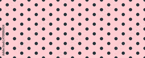 Obraz na płótnie Small polka dot seamless pattern background. pink and black dot texture w salonie