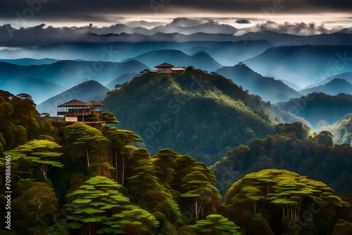 sunset over the mountains