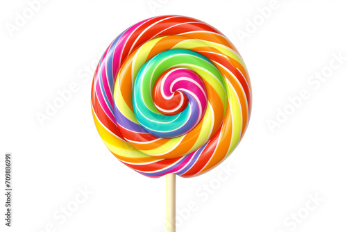 Colorful lollipops and different colored round candy. Top view. colorful lollipop isolated. Selection of mixed sweets.