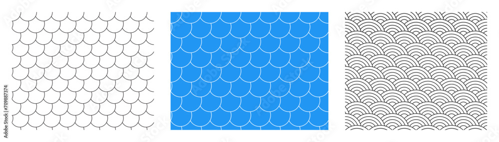 fish scale seamless pattern. skin texture background of fish, dragon, reptile, snake.