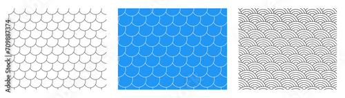 Obraz na płótnie fish scale seamless pattern. skin texture background of fish, dragon, reptile, snake. w salonie