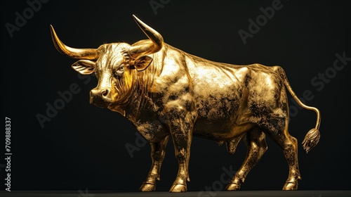 Bull Golden Statue