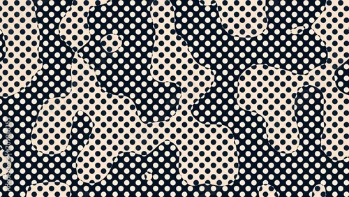 Abstract background digital dot loop. 4k looping footage. Cartoon abstract polka dots collage style photo