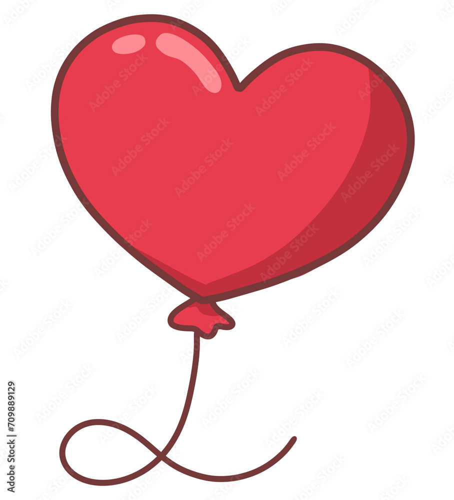 heart shaped balloon alphabet L