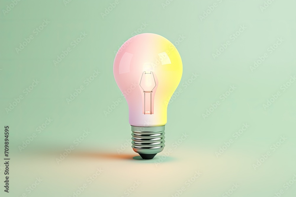 Creative light bulb on ight background. Creative light bulb on ight background.