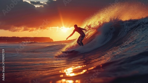 surfer at sunset © Tisha