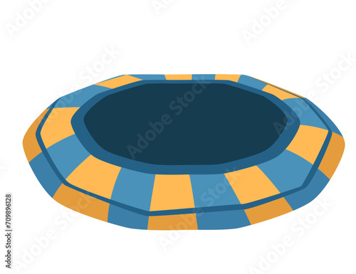 Bouncy inflatable tower vector illustration isolated on white background