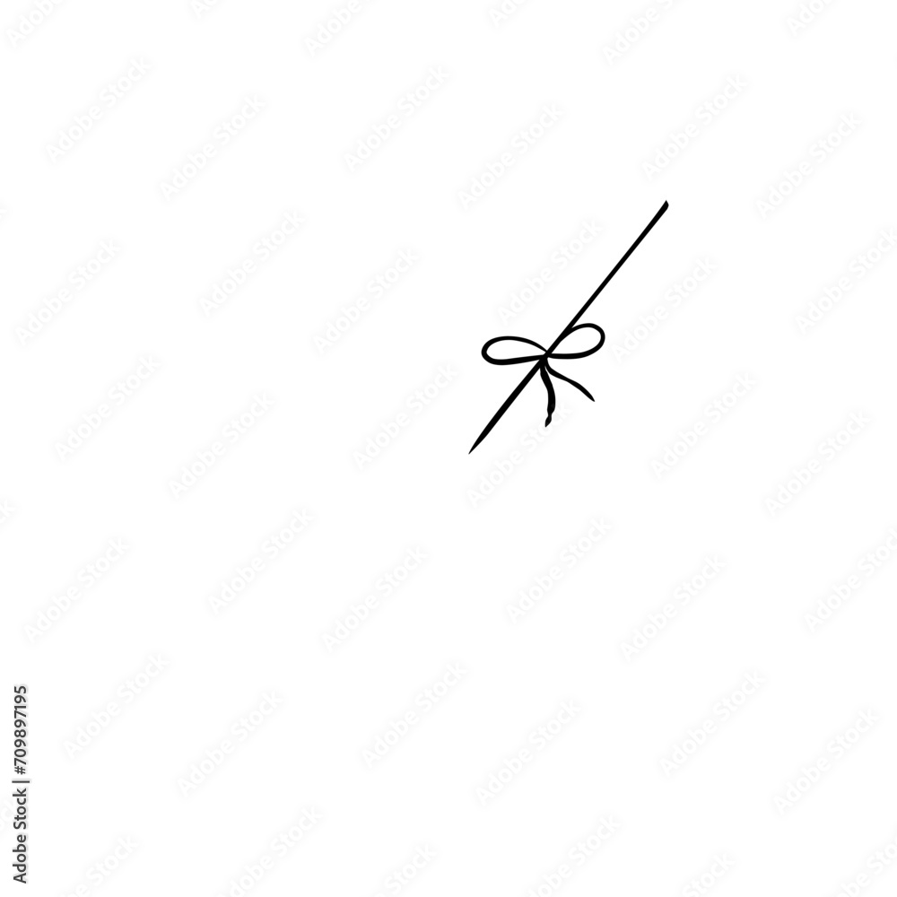 hand drawn doodle ribbon rope hand drawn doodle ribbon rope