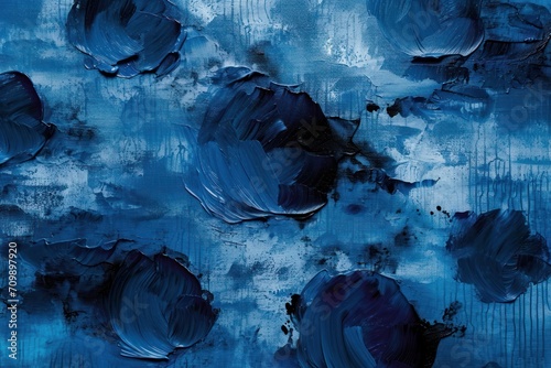 Blue paint abstract art
