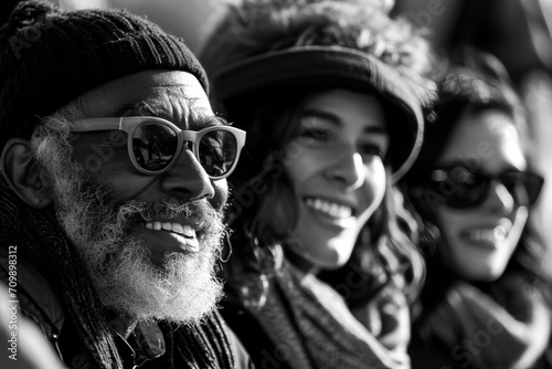 Fotografía de retrato de compañeros de trabajo de diferentes razas que resalta la igualdad racial y la inclusión en el entorno laboral.