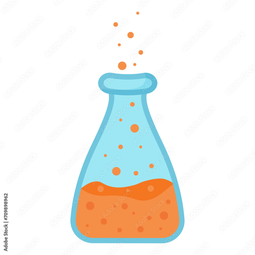 Bottle with magic potion. Vector illustration. Bottle with magic potion. Vector illustration.