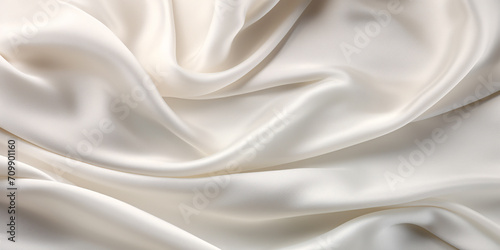 Shiny white silk fabric background
