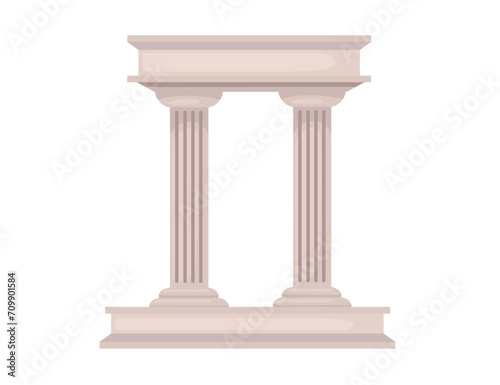Ancient greek arch with columns vector illustration isolated on white background