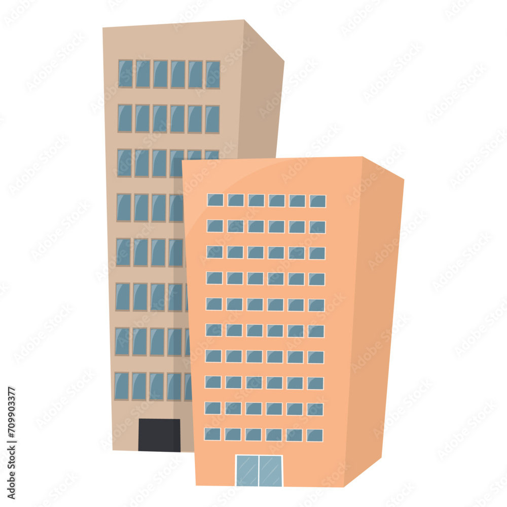 Buildings, vector illustration, city