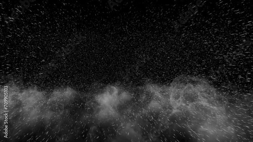 Blowing Snow, seamless loop with Alpha Channel, 30 FPS.