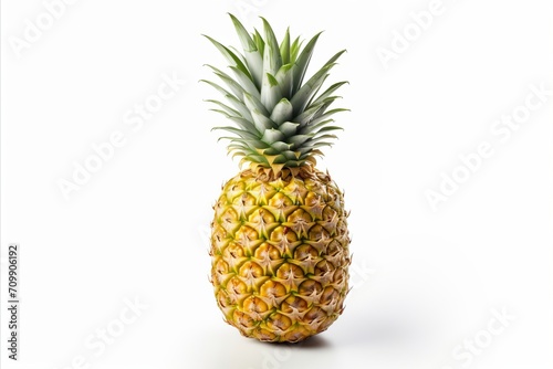 Fresh and juicy pineapple isolated on white background high quality detailed fruit for advertising