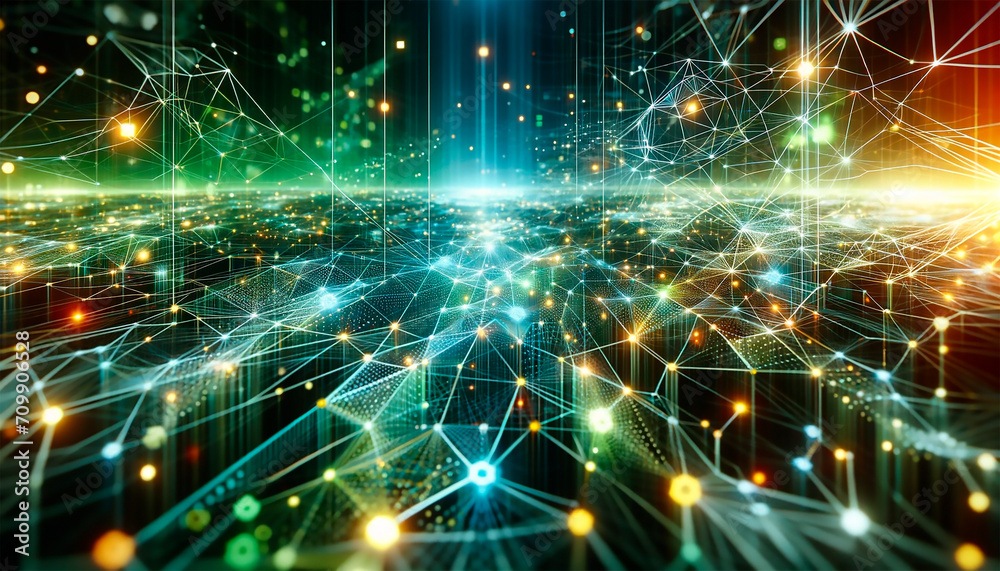 Naklejka premium network mesh background