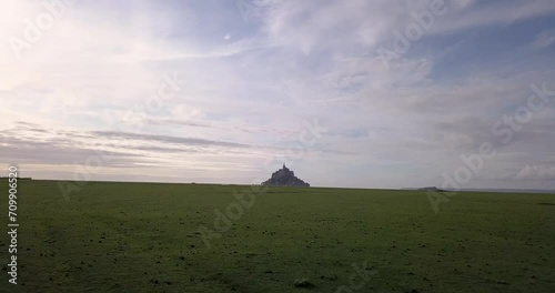 mont saint michel landscape drone 4k 02 photo