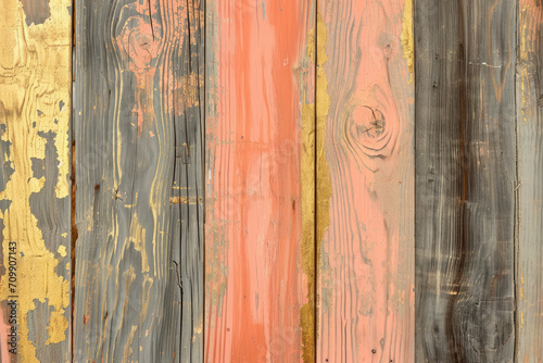 Painted wood grain texture, distressed weathered, beautiful realistic, textured, PEACH AND BOHO GOLD parisian, unique fine art