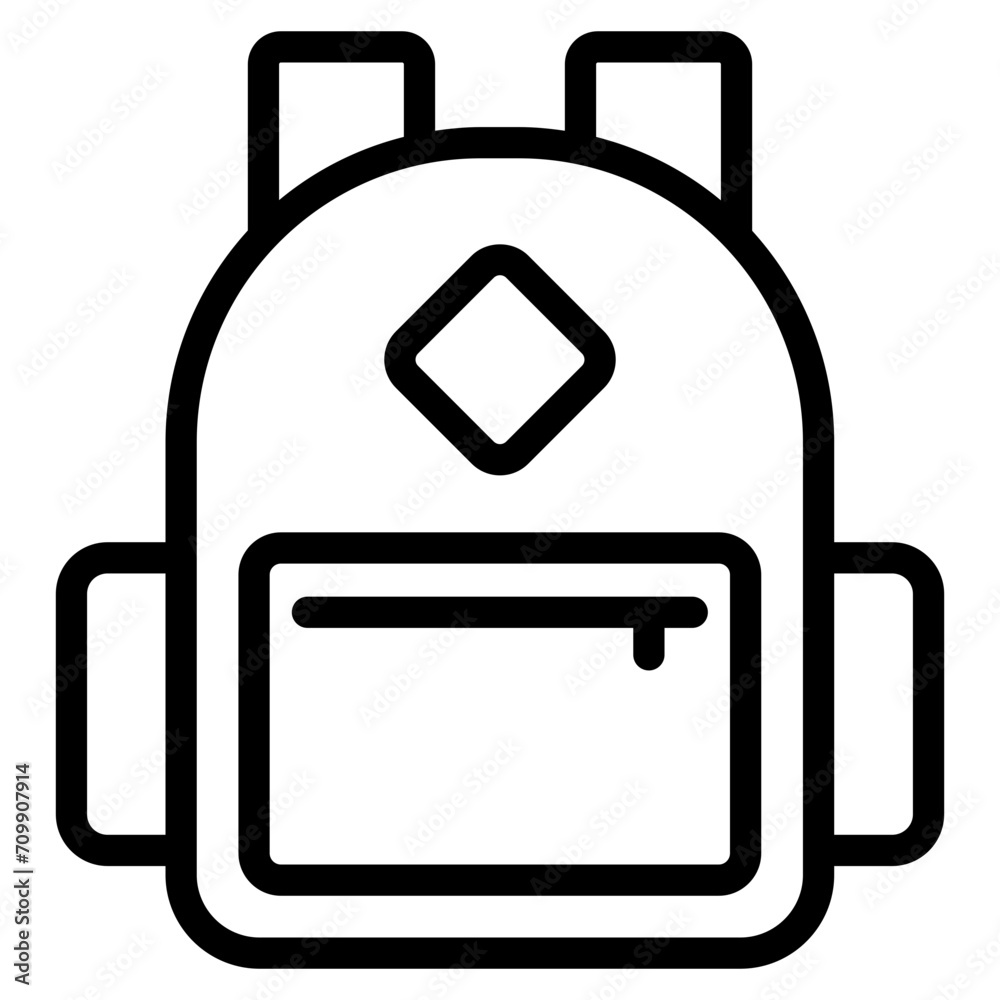 Schoolbag, backpack icon Schoolbag, backpack icon