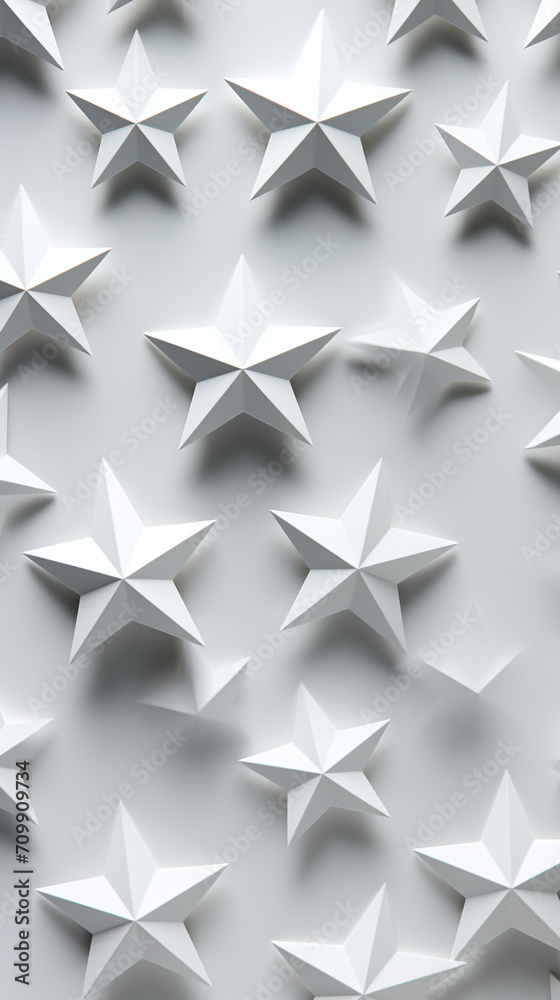 White star shapes, on a light gray background created with Generative Ai