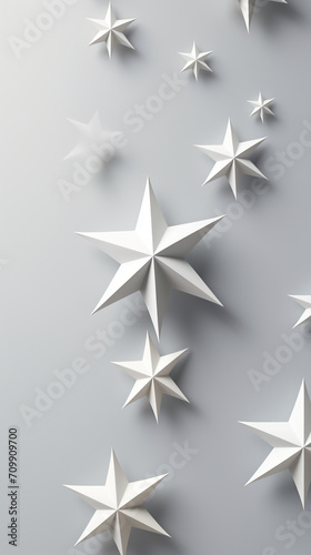 White star shapes, on a light gray background created with Generative Ai