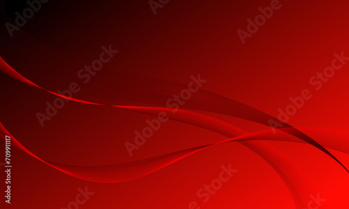 red lines wave curves with soft gradient abstract background