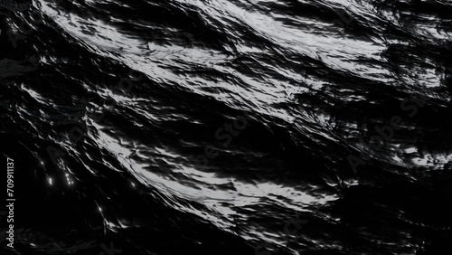 water sea black ocean black texture background illustration 3d rendering 4k abstract