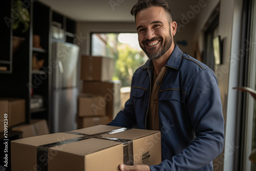 man in warehouse with boxes