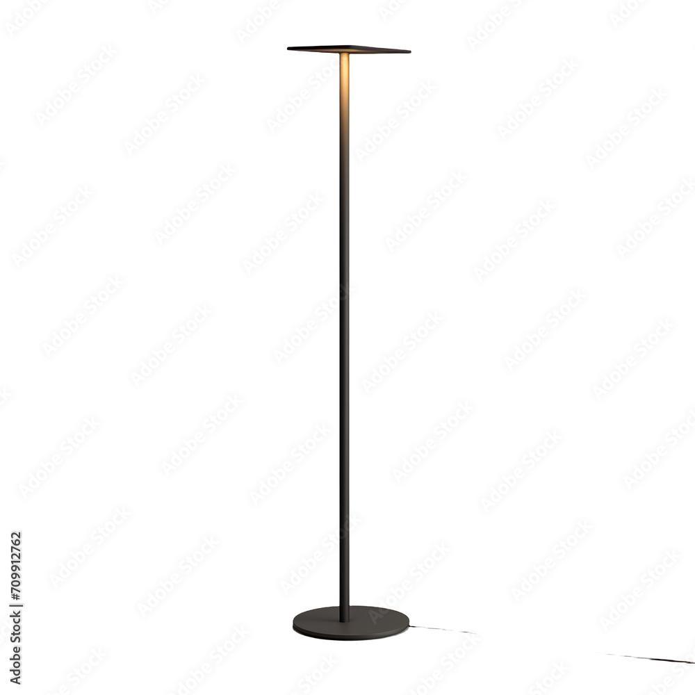 front view of Slim Profile LED floor lamp isolated on a white transparent background. front view of Slim Profile LED floor lamp isolated on a white transparent background.