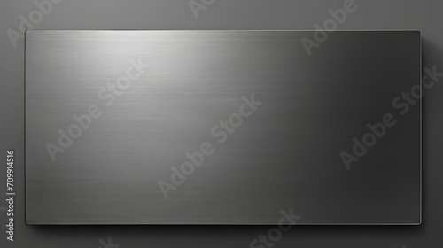 stainless plate situated on a sleek black wall against a backdrop of a sophisticated grey wall