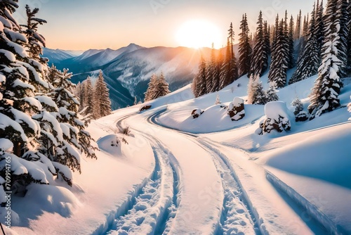 winter landscape with snow © Amelia Alex