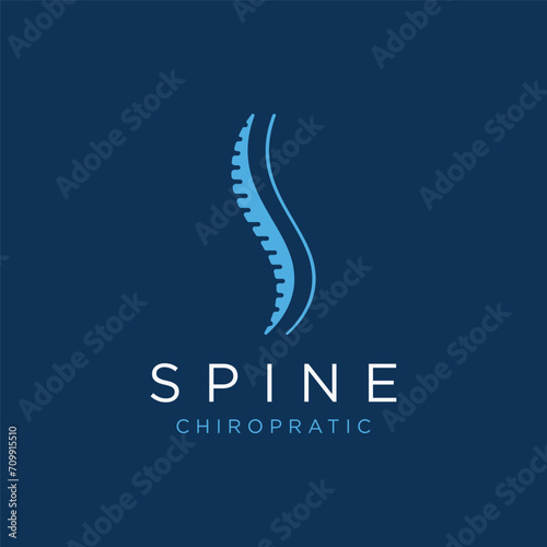 Chiropractic spine logo template design.Logo for nursing, massage, business and medicine.