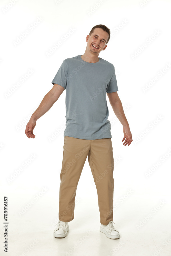 handsome young smiling man on white background handsome young smiling man on white background