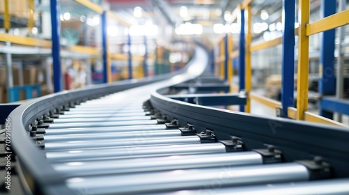 roller conveyor, production line roller conveyor transportation object photo