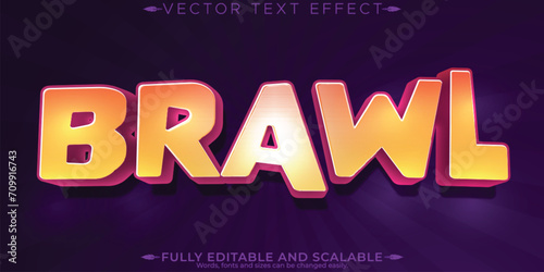 Cartoon text effect, editable brawl and comic customizable font style.